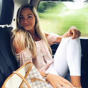 Light Pink Lovers & Friends Lace Top Small